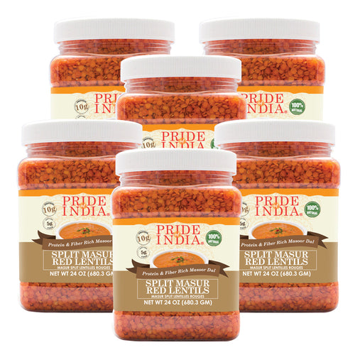 Indian Split Masur Red Lentils - Protein & Fiber Rich Masoor Dal Jar