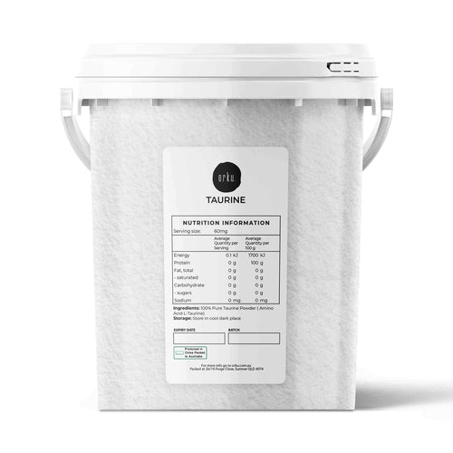 Taurine Powder Tub - Pure Amino Acid L-Taurine Vitamin Supplement Bulk