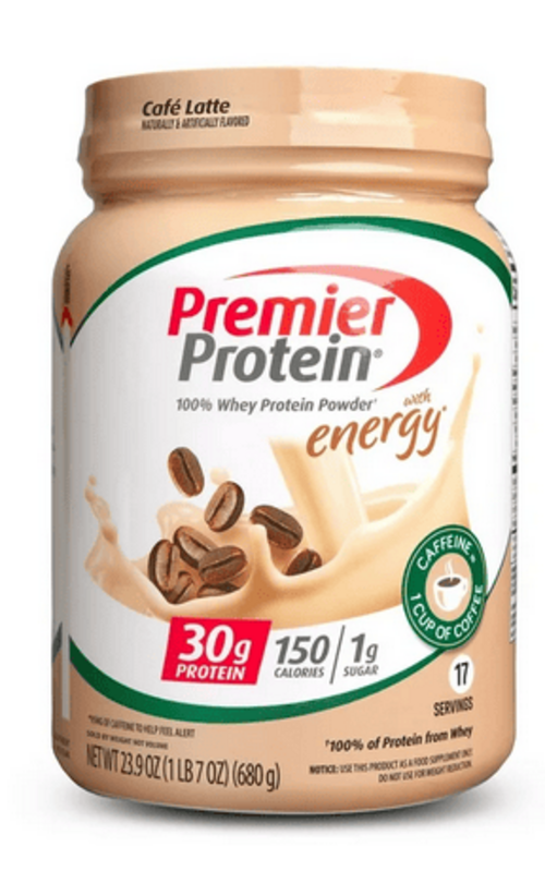 Premier Protein 100% Whey Protein Powder, Café Latte, 30g Protein,
