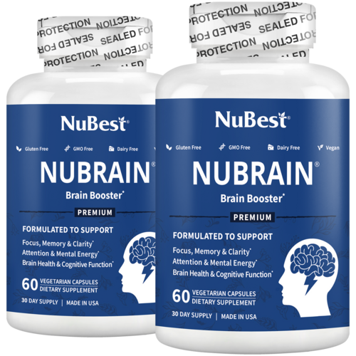 NuBrain – Advanced Brain Support for Focus & Clarity, 60 Vegan