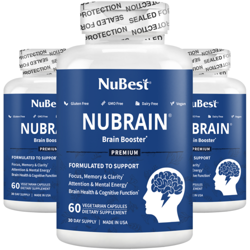 NuBrain – Advanced Brain Support for Focus & Clarity, 60 Vegan